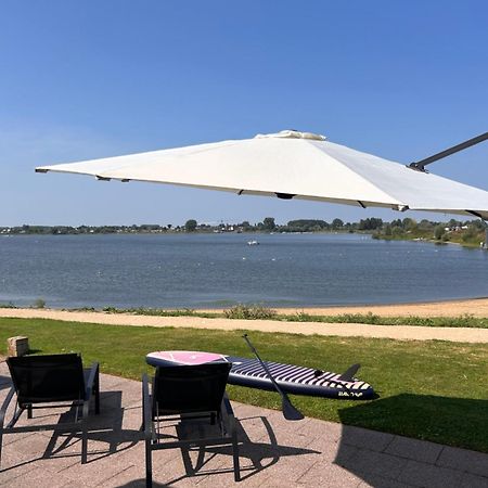 Luxe Chalet Direct Aan Het Water Met Strand Lith Exteriér fotografie